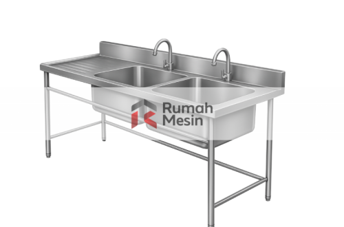 wastafel double sink standar dapur