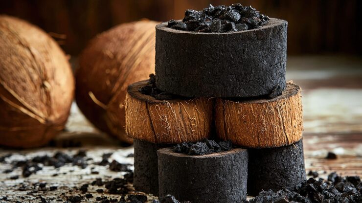 فحم جوز الهند عالي الحرارة يوفر طهي صحي ونظيف مع حرارة ثابتة وفحم صديق للبيئة مناسب للمنازل والمطاعم وتجربة طهي احترافية وممتعة.