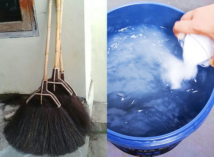 cara memenbersihkan ijuk untuk sapu