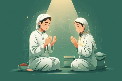 Ilustrasi niat bayar kafarat puasa dengan seseorang berdoa sebelum menyalurkan kafarat kepada yang berhak