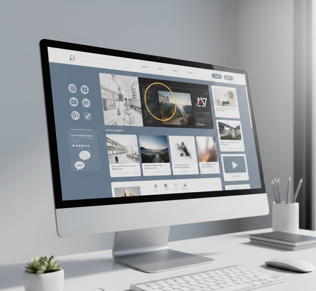 fitur penting website portfolio profesional