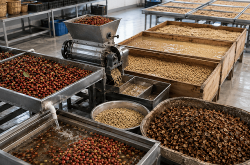cara memisahkan kulit kopi